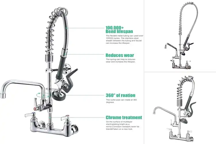Detailed view of 10 Best Commercial Style Faucets for a Pro Kitchen