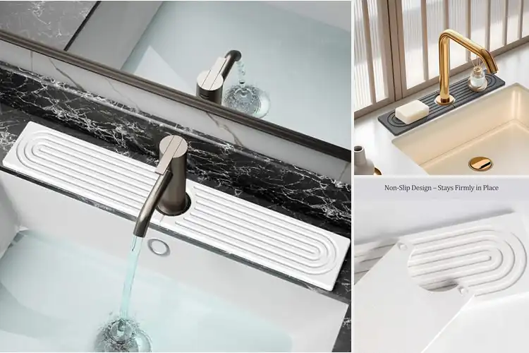 Detailed view of 10 Best Faucet Mats That Keep Your Counter Dry & Neat
