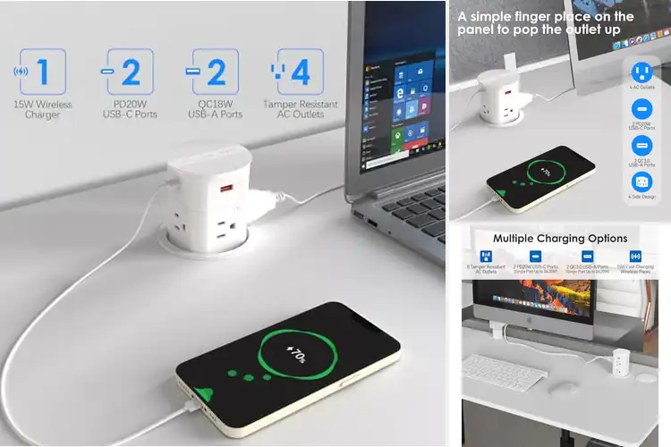 Detailed view of 10 Best Hidden Outlet Solutions for a Clutter-Free Home