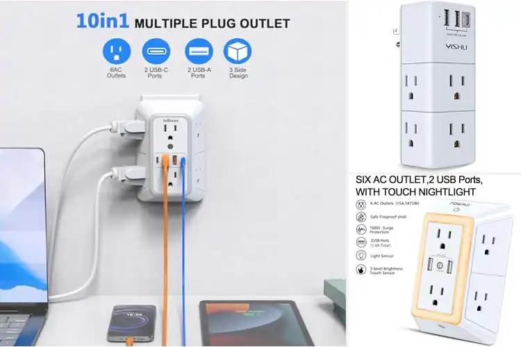 Detailed view of 10 Best Multi Plug Outlets for Easy, Tidy Charging