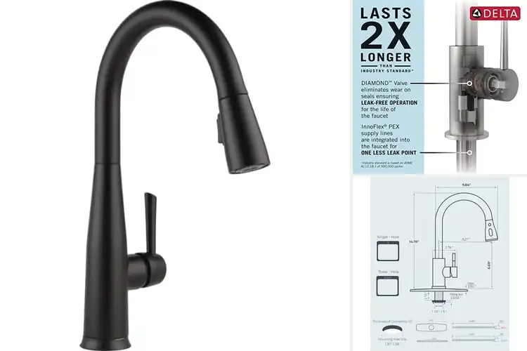 Detailed view of 10 Best Pull Down Kitchen Faucets for Style & Comfort