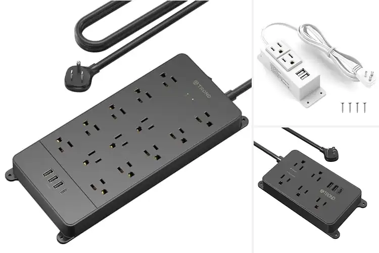 Detailed view of 10 Best Wall Hugging Power Strips for a Tidy Space