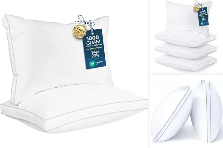 Detailed view of Best Queen Size Gusseted Pillows