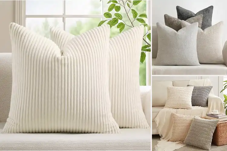 Detailed view of Best Boho Neutral Pillow Covers Home Decor