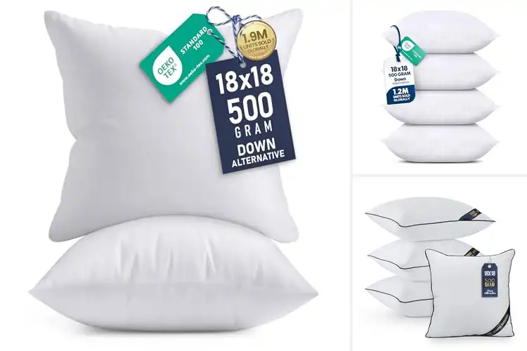 Detailed view of Best Decorative Throw Pillow Inserts For Bed And Sofa