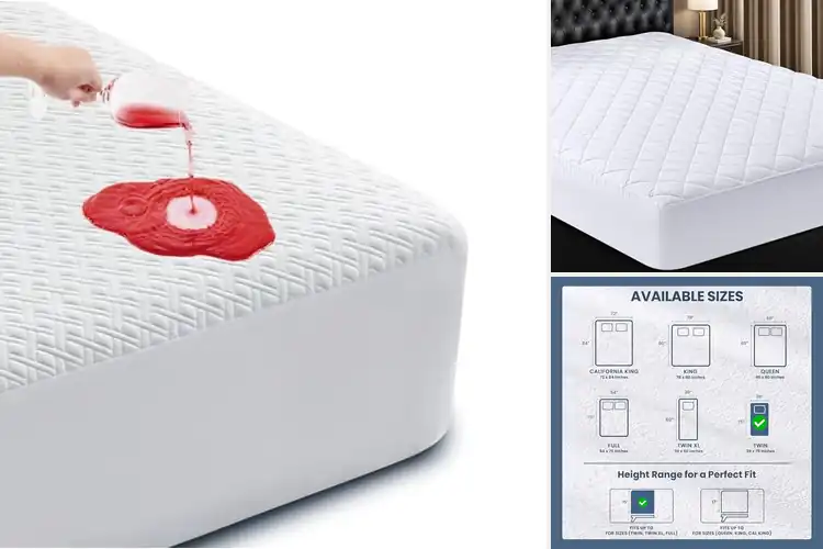 Detailed view of Best Fitted Mattress Protector With Deep Pockets