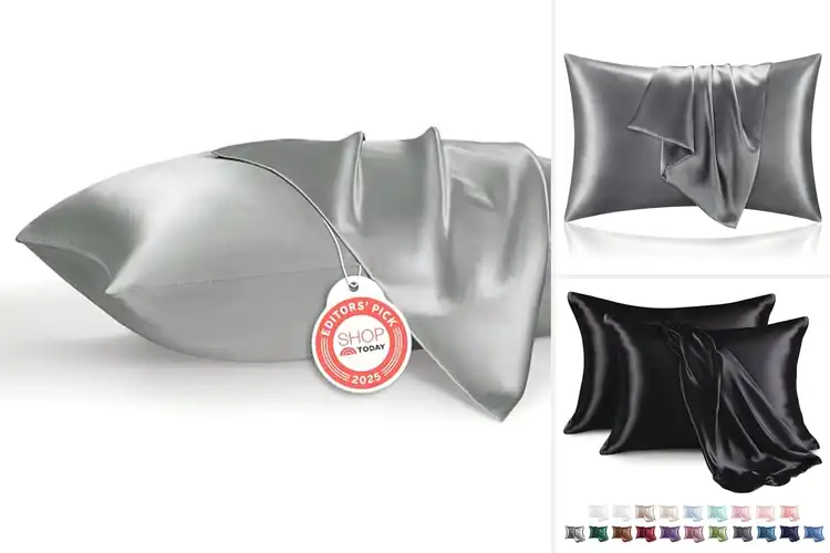 Detailed view of Best Hair-Saver Satin Pillowcases