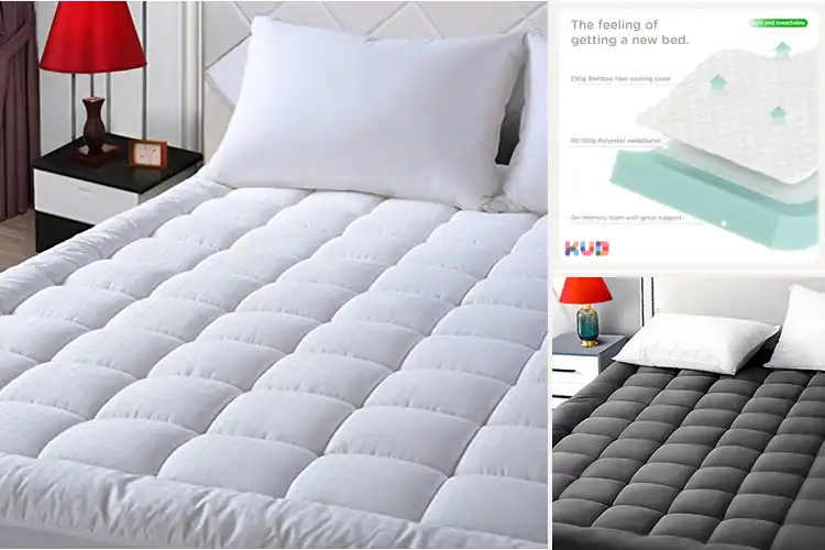 Detailed view of Best Queen Size Mattress Topper 60X80