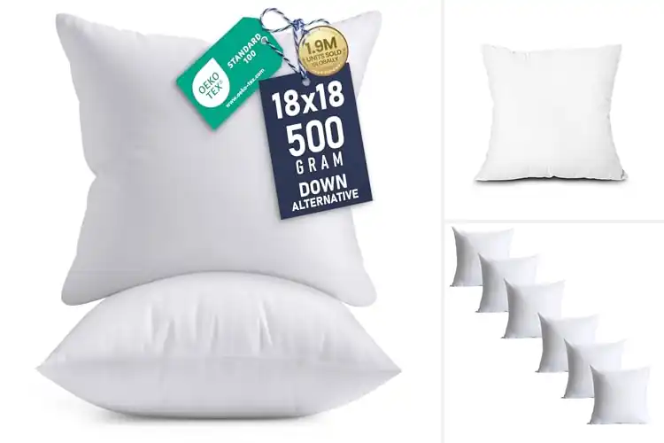 Detailed view of Best 18X18 Pillow Insert For Standard Covers