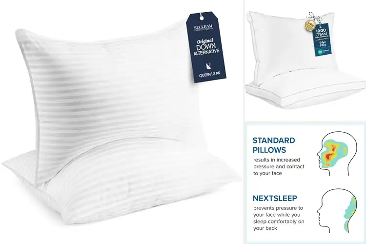 Detailed view of Best Plush Back Sleeper Pillows