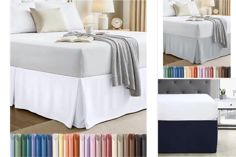 Detailed view of Best Quadruple Pleated Bed Skirt