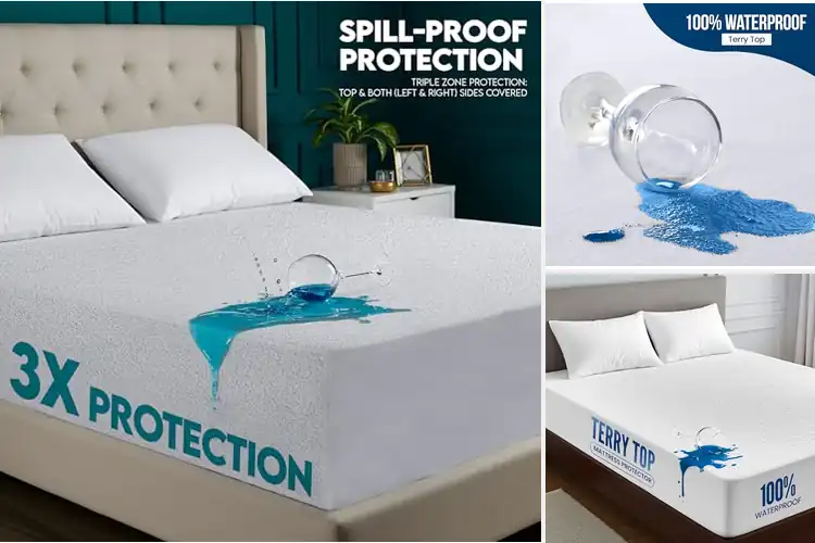 Detailed view of Best Soft Breathable Terry Top Mattress Cover