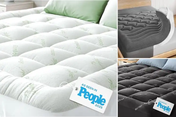 Detailed view of Best Bamboo Fiber Viscoelastic Mattress Topper
