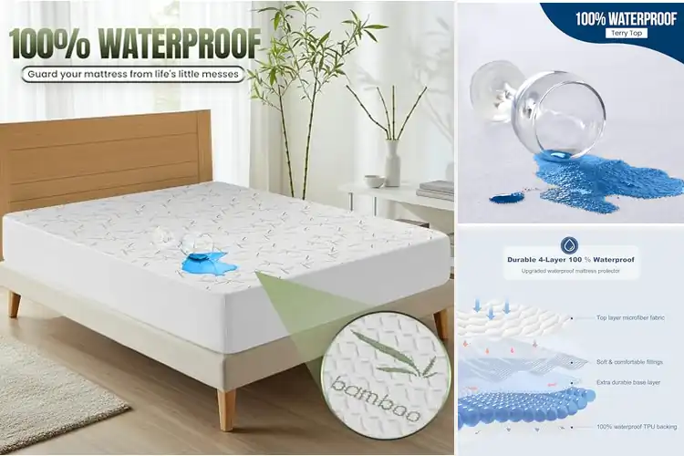 Detailed view of Best Deep Esk Fitted Style Mattress Protector