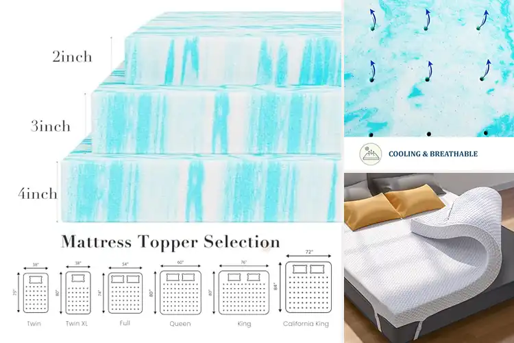 Detailed view of Best Gel Memory Foam Mattress Toppers