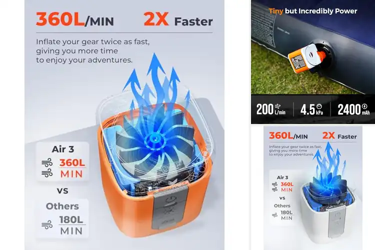 Detailed view of Best Portable Air Pumps For Camping